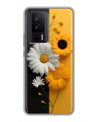 Чехол для Xiaomi POCO F5 Pro с картинкой «Подсолнух и ромашка» Чехол для Xiaomi POCO F5 Pro с картинкой «Подсолнух и ромашка»