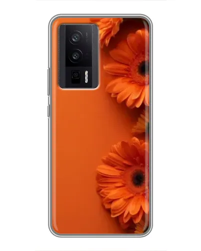 Чехол для Xiaomi POCO F5 Pro с картинкой «Оранжевые герберы» Чехол для Xiaomi POCO F5 Pro с картинкой «Оранжевые герберы»