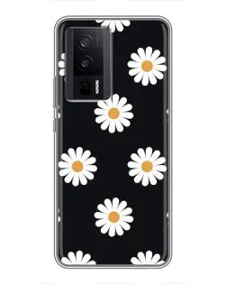 Чехол для Xiaomi POCO F5 Pro с картинкой «Ромашки на черном» Чехол для Xiaomi POCO F5 Pro с картинкой «Ромашки на черном»
