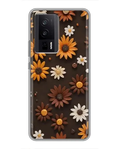 Чехол для Xiaomi POCO F5 Pro с картинкой «Узор из маленьких подсолнухов» Чехол для Xiaomi POCO F5 Pro с картинкой «Узор из маленьких подсолнухов»