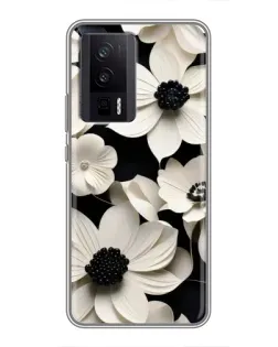 Чехол для Xiaomi POCO F5 Pro с картинкой «Объемные белые цветы» Чехол для Xiaomi POCO F5 Pro с картинкой «Объемные белые цветы»