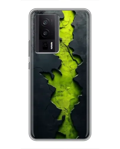 Чехол для Xiaomi POCO F5 Pro с картинкой «Салатовый разлом скалы» Чехол для Xiaomi POCO F5 Pro с картинкой «Салатовый разлом скалы»