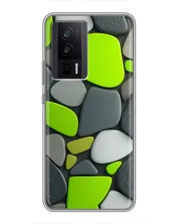 Чехол для Xiaomi POCO F5 Pro с картинкой «Яркая неоновая галька»