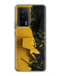 Чехол для Xiaomi POCO F5 Pro с картинкой «Золотые осколки геометрии»