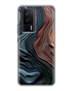 Чехол для Xiaomi POCO F5 Pro с картинкой «Цветные волны каньона»