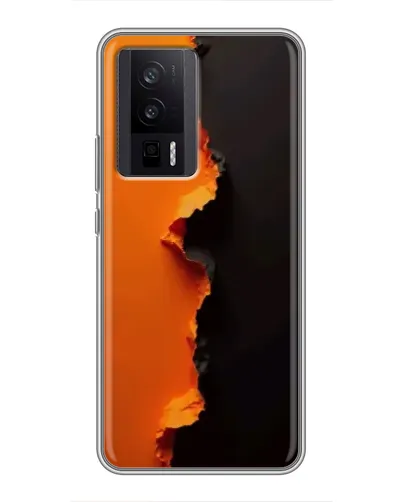 Чехол для Xiaomi POCO F5 Pro с картинкой «Оранжевый разлом» Чехол для Xiaomi POCO F5 Pro с картинкой «Оранжевый разлом»