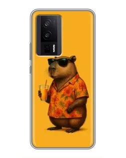 Чохол для Xiaomi POCO F5 Pro з картинкою «Капібара на відпочинку» Чохол для Xiaomi POCO F5 Pro з картинкою «Капібара на відпочинку»