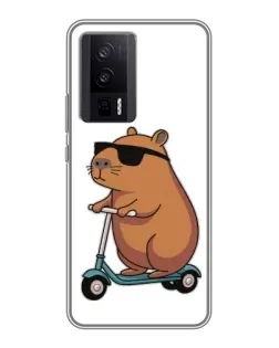 Чохол для Xiaomi POCO F5 Pro з картинкою «Капібара на самокаті» Чохол для Xiaomi POCO F5 Pro з картинкою «Капібара на самокаті»