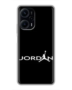 Чехол для Xiaomi POCO F5 с картинкой «Jordan White Logo» Чехол для Xiaomi POCO F5 с картинкой «Jordan White Logo»