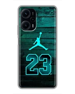 Чехол для Xiaomi POCO F5 с картинкой «Jordan Cyan 23» Чехол для Xiaomi POCO F5 с картинкой «Jordan Cyan 23»