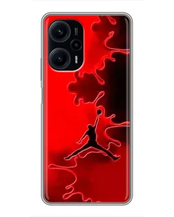 Чехол для Xiaomi POCO F5 с картинкой «Jordan Red Smoke» Чехол для Xiaomi POCO F5 с картинкой «Jordan Red Smoke»