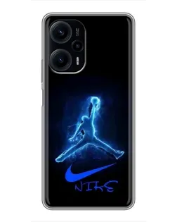Чехол для Xiaomi POCO F5 с картинкой «Jordan Neon Blue» Чехол для Xiaomi POCO F5 с картинкой «Jordan Neon Blue»