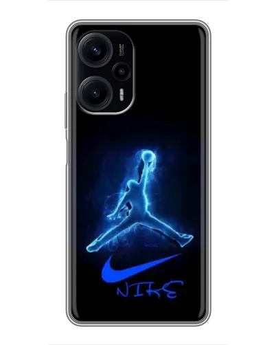 Чехол для Xiaomi POCO F5 с картинкой «Jordan Neon Blue» Чехол для Xiaomi POCO F5 с картинкой «Jordan Neon Blue»