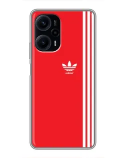 Чехол для Xiaomi POCO F5 с картинкой «Красный минимализм Adidas» Чехол для Xiaomi POCO F5 с картинкой «Красный минимализм Adidas»