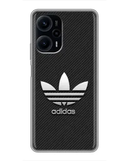 Чехол для Xiaomi POCO F5 с картинкой «Adidas Карбоновая текстура»