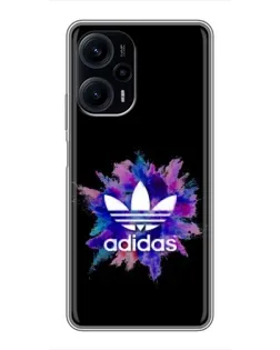 Чехол для Xiaomi POCO F5 с картинкой «Взрыв красок Adidas»