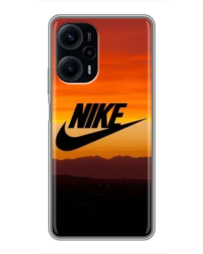 Чехол для Xiaomi POCO F5 с картинкой «Nike — вечерний горизонт»