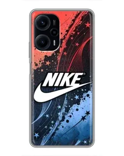 Чехол для Xiaomi POCO F5 с картинкой «Градиентный принт Найк»