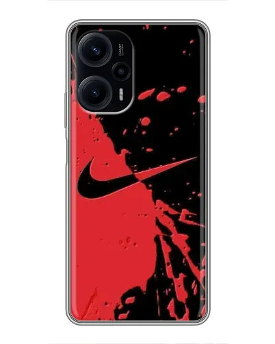 Чехол для Xiaomi POCO F5 с картинкой «Красные брызги Nike» Чехол для Xiaomi POCO F5 с картинкой «Красные брызги Nike»