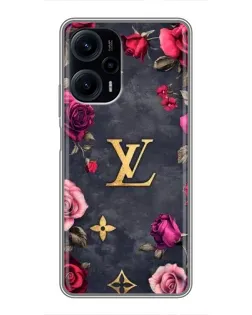 Чехол для Xiaomi POCO F5 с картинкой «Цветочный Louis Vuitton»