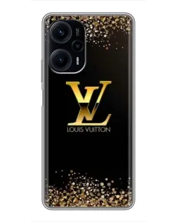 Чехол для Xiaomi POCO F5 с картинкой «LV — золотые искры»