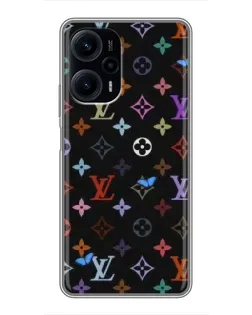 Чехол для Xiaomi POCO F5 с картинкой «Цветная монограмма LV»