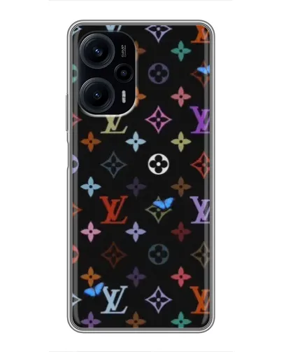 Чехол для Xiaomi POCO F5 с картинкой «Цветная монограмма LV» Чехол для Xiaomi POCO F5 с картинкой «Цветная монограмма LV»