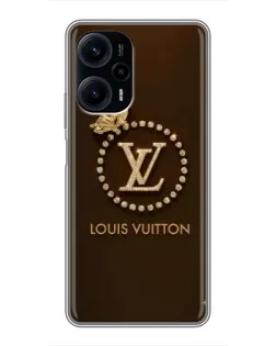 Чехол для Xiaomi POCO F5 с картинкой «LV — золотая печать»