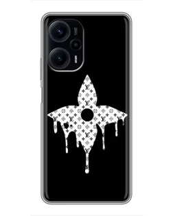Чехол для Xiaomi POCO F5 с картинкой «Цветочная монограмма»