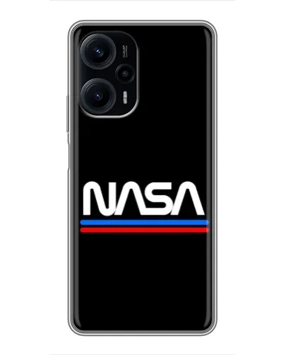 Чехол для Xiaomi POCO F5 с картинкой «NASA — классика Red Blue»