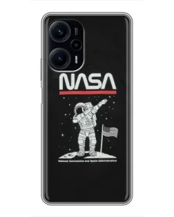 Чехол для Xiaomi POCO F5 с картинкой «NASA — шагаем по Луне» Чехол для Xiaomi POCO F5 с картинкой «NASA — шагаем по Луне»