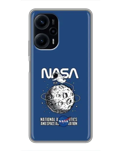 Чехол для Xiaomi POCO F5 с картинкой «NASA — лунная миссия»