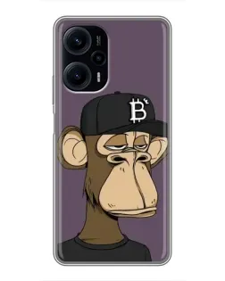 Чехол для Xiaomi POCO F5 с картинкой «Bored Ape в кепке»