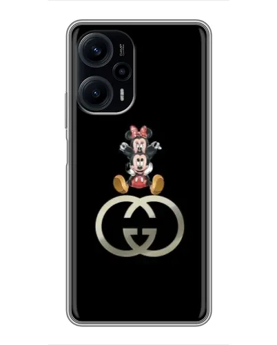 Чехол для Xiaomi POCO F5 с картинкой «Минни Маус на лого»