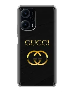 Чехол для Xiaomi POCO F5 с картинкой «Золотой логотип Gucci» Чехол для Xiaomi POCO F5 с картинкой «Золотой логотип Gucci»