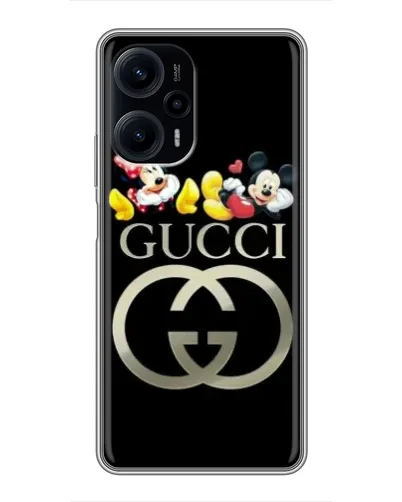 Чехол для Xiaomi POCO F5 с картинкой «Gucci — герои Disney»