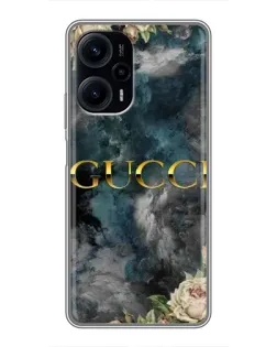 Чехол для Xiaomi POCO F5 с картинкой «Абстрактные цветы Gucci» Чехол для Xiaomi POCO F5 с картинкой «Абстрактные цветы Gucci»