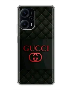 Чехол для Xiaomi POCO F5 с картинкой «Gucci — стеганый черный» Чехол для Xiaomi POCO F5 с картинкой «Gucci — стеганый черный»