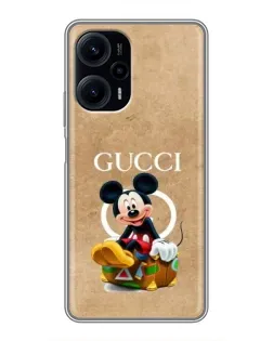 Чехол для Xiaomi POCO F5 с картинкой «Микки Маус Gucci — крафт» Чехол для Xiaomi POCO F5 с картинкой «Микки Маус Gucci — крафт»