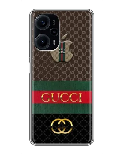 Чехол для Xiaomi POCO F5 с картинкой «Gucci — брендированный десерт»