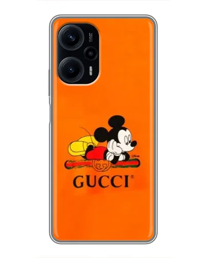 Чехол для Xiaomi POCO F5 с картинкой «Микки Маус Gucci — оранж» Чехол для Xiaomi POCO F5 с картинкой «Микки Маус Gucci — оранж»