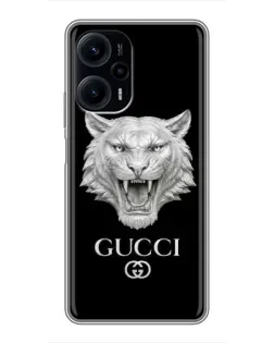 Чехол для Xiaomi POCO F5 с картинкой «Gucci — серебряный лев» Чехол для Xiaomi POCO F5 с картинкой «Gucci — серебряный лев»