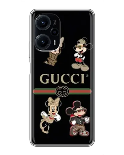 Чехол для Xiaomi POCO F5 с картинкой «Gucci — герои Disney и монограмма» Чехол для Xiaomi POCO F5 с картинкой «Gucci — герои Disney и монограмма»