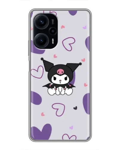Чехол для Xiaomi POCO F5 с картинкой «Kuromi и лавандовые сердца»