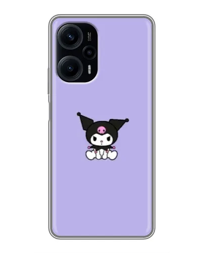 Чехол для Xiaomi POCO F5 с картинкой «Kuromi — фиолетовый минимализм»
