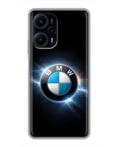 Чехол для Xiaomi POCO F5 с картинкой «BMW — неоновое сияние»