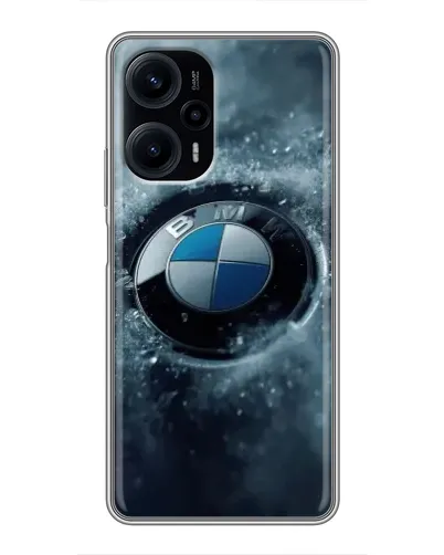 Чехол для Xiaomi POCO F5 с картинкой «Логотип BMW — лед» Чехол для Xiaomi POCO F5 с картинкой «Логотип BMW — лед»