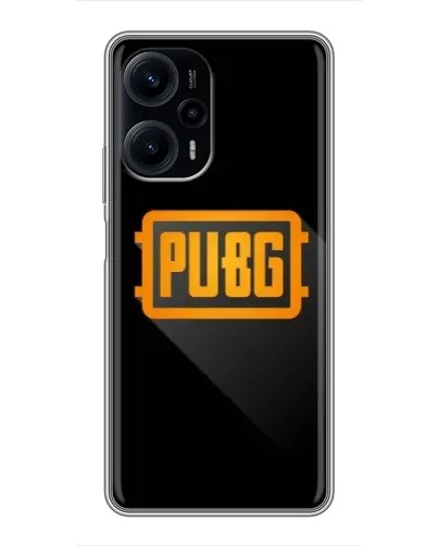 Чехол для Xiaomi POCO F5 с картинкой «PUBG — рамка лого» Чехол для Xiaomi POCO F5 с картинкой «PUBG — рамка лого»