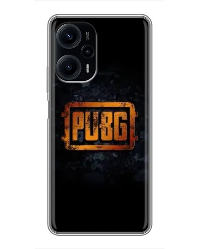 Чехол для Xiaomi POCO F5 с картинкой «PUBG — золотой логотип» Чехол для Xiaomi POCO F5 с картинкой «PUBG — золотой логотип»