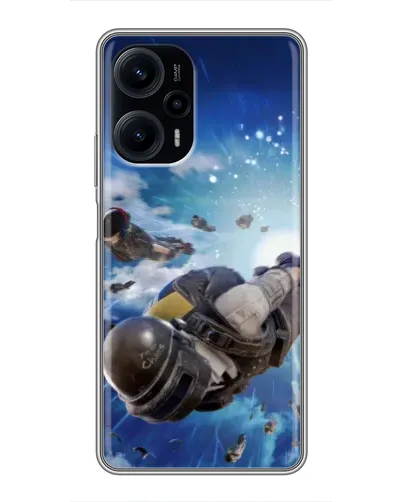 Чехол для Xiaomi POCO F5 с картинкой «Десант PUBG — прыжок» Чехол для Xiaomi POCO F5 с картинкой «Десант PUBG — прыжок»